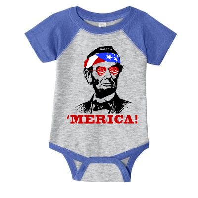 Abraham Lincoln Merica Infant Baby Jersey Bodysuit