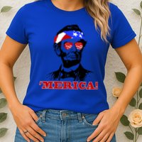 Abraham Lincoln Merica Womens T-Shirt