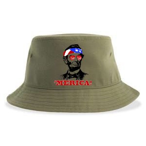 Abraham Lincoln Merica Sustainable Bucket Hat