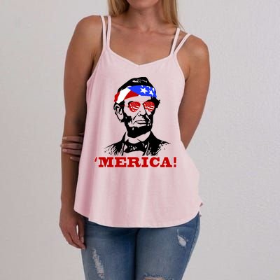 Abraham Lincoln Merica Women's Strappy Tank