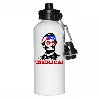 Abraham Lincoln Merica Aluminum Water Bottle