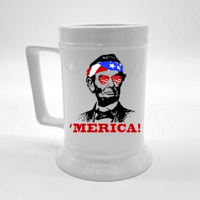 Abraham Lincoln Merica Beer Stein