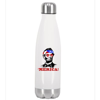 Abraham Lincoln Merica Stainless Steel Insulated Water Bottle