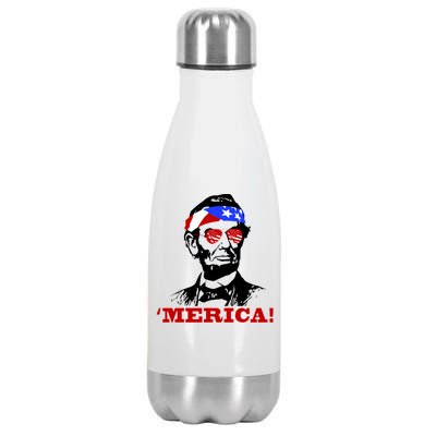 Abraham Lincoln Merica Stainless Steel Insulated Water Bottle