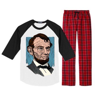 Abraham Lincoln Portrait Raglan Sleeve Pajama Set