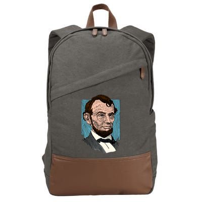 Abraham Lincoln Portrait Cotton Canvas Backpack