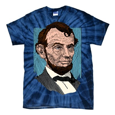 Abraham Lincoln Portrait Tie-Dye T-Shirt