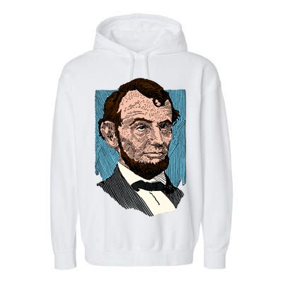 Abraham Lincoln Portrait Garment-Dyed Fleece Hoodie