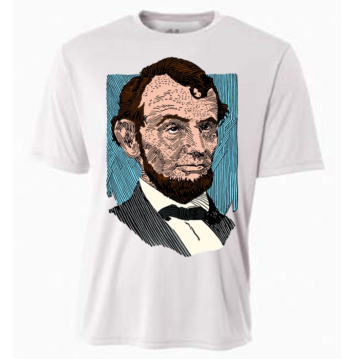 Abraham Lincoln Portrait Cooling Performance Crew T-Shirt