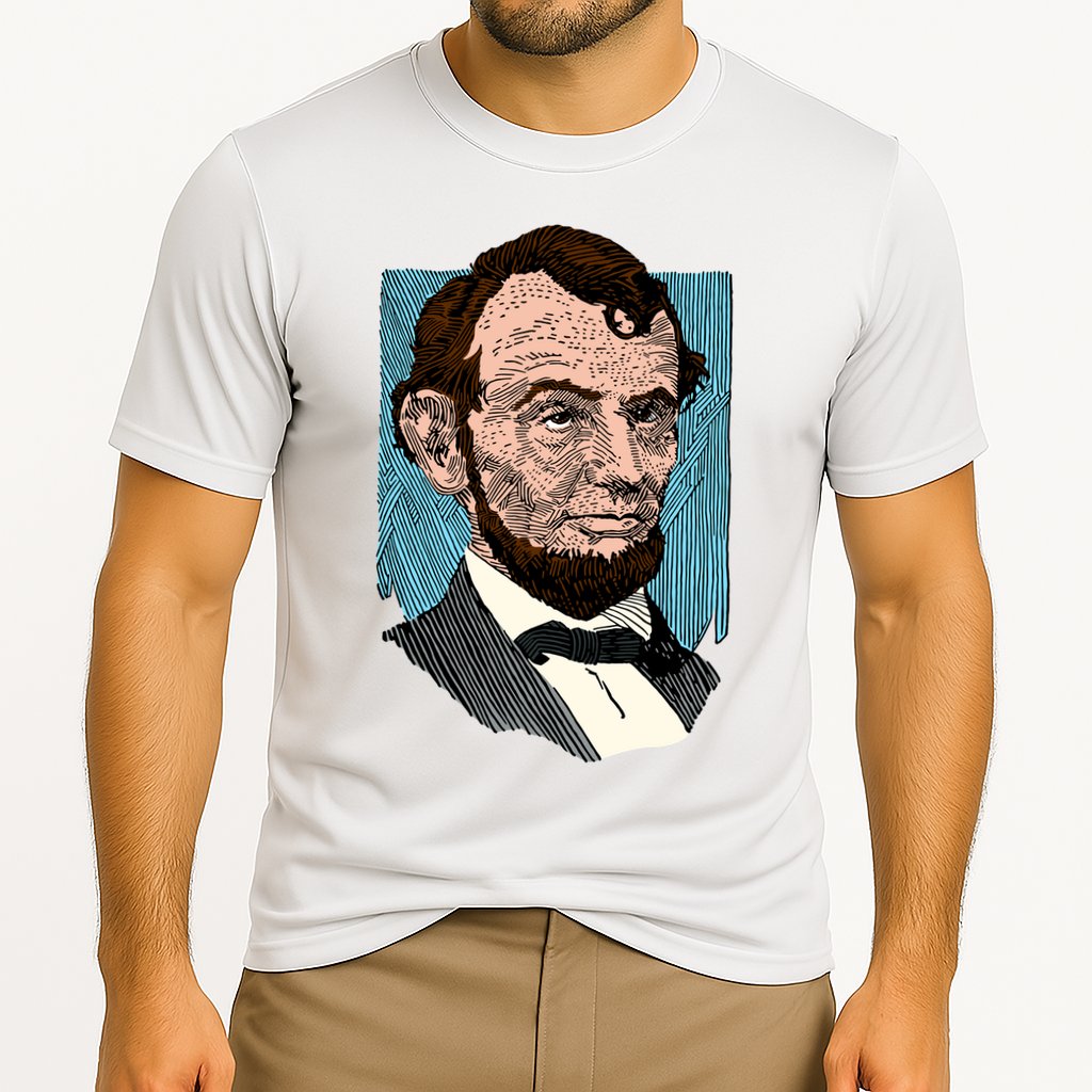 Abraham Lincoln Portrait Cooling Performance Crew T-Shirt