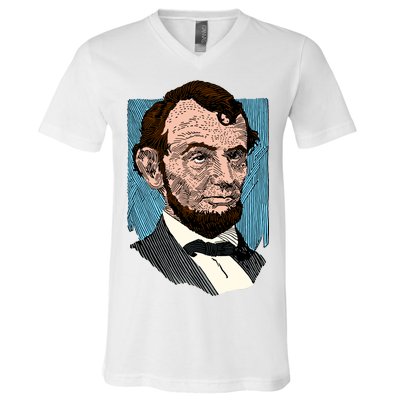 Abraham Lincoln Portrait V-Neck T-Shirt