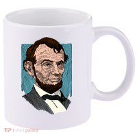 Abraham Lincoln Portrait 11oz C Handle Ceramic Mug