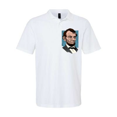 Abraham Lincoln Portrait Softstyle Adult Sport Polo