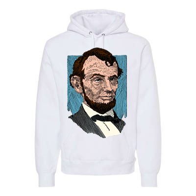 Abraham Lincoln Portrait Premium Hoodie