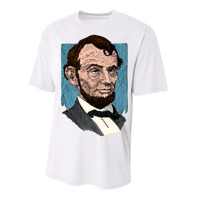 Abraham Lincoln Portrait Performance Sprint T-Shirt