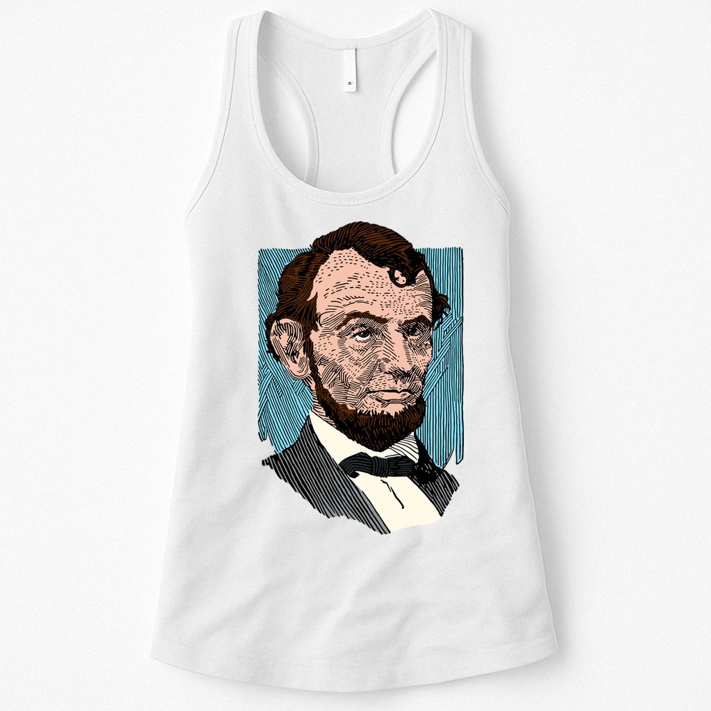 Abraham Lincoln Portrait Womens Tank Top