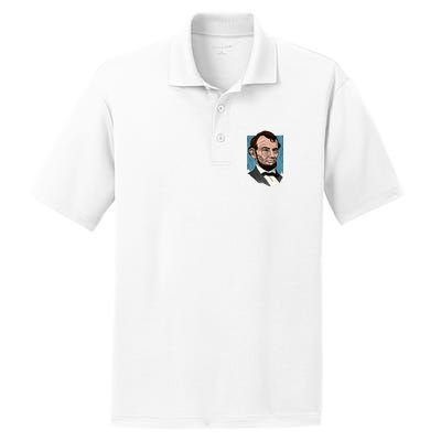 Abraham Lincoln Portrait PosiCharge RacerMesh Polo