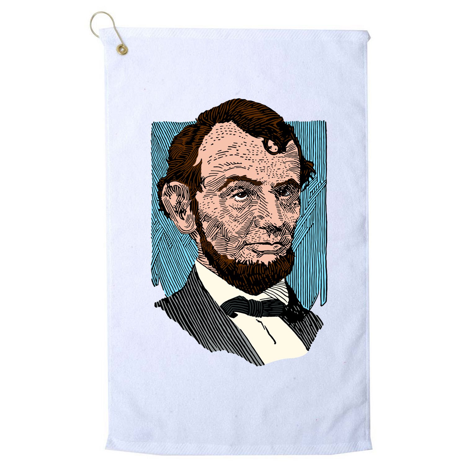 Abraham Lincoln Portrait Golf Towel