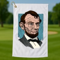 Abraham Lincoln Portrait Golf Towel