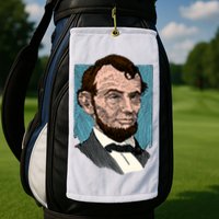 Abraham Lincoln Portrait Golf Towel