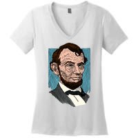 Abraham Lincoln Portrait Women's V-Neck T-Shirt