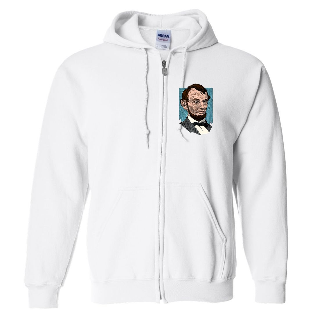 Abraham Lincoln Portrait Full Zip Hoodie