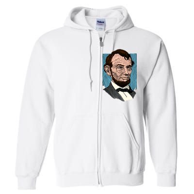 Abraham Lincoln Portrait Full Zip Hoodie