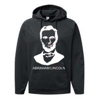 Abraham Lincoln Portrait President Performance Fleece Hoodie