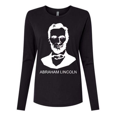 Abraham Lincoln Portrait President Womens Cotton Relaxed Long Sleeve T-Shirt