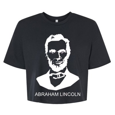 Abraham Lincoln Portrait President Bella+Canvas Jersey Crop Tee