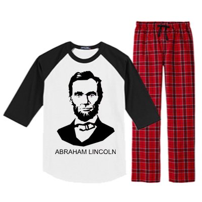 Abraham Lincoln Portrait President Raglan Sleeve Pajama Set