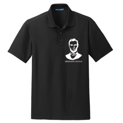 Abraham Lincoln Portrait President Dry Zone Grid Polo