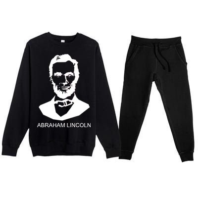 Abraham Lincoln Portrait President Premium Crewneck Sweatsuit Set