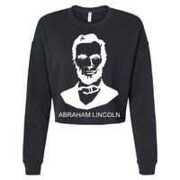 Abraham Lincoln Portrait President Cropped Pullover Crew