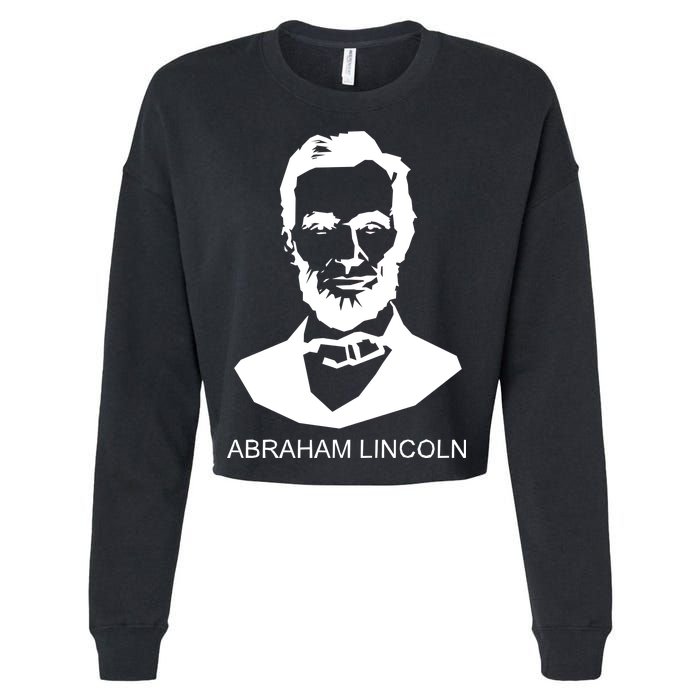 Abraham Lincoln Portrait President Cropped Pullover Crew