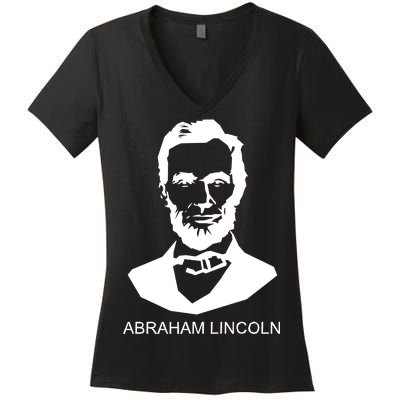 Abraham Lincoln Portrait President Women's V-Neck T-Shirt