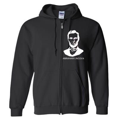 Abraham Lincoln Portrait President Full Zip Hoodie