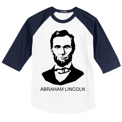 Abraham Lincoln Portrait President Baseball Sleeve Shirt