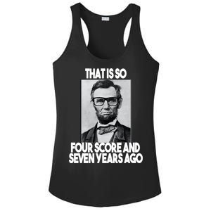 Abraham Lincoln Seven years Ago Ladies PosiCharge Competitor Racerback Tank