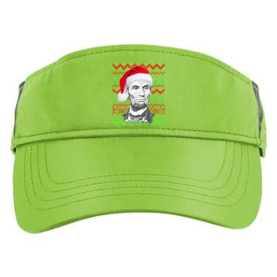 Abraham Lincoln Ugly Christmas Sweater Adult Drive Performance Visor