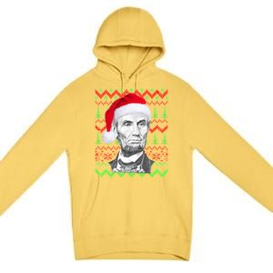 Abraham Lincoln Ugly Christmas Sweater Premium Pullover Hoodie