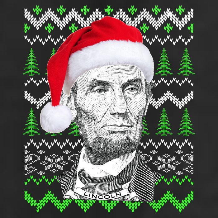 Abraham Lincoln Ugly Christmas Sweater 7 Panel Mesh Trucker Snapback Hat