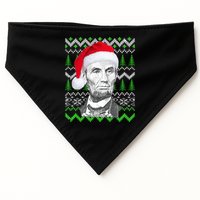 Abraham Lincoln Ugly Christmas Sweater USA-Made Doggie Bandana