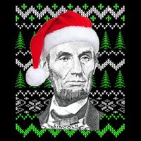 Abraham Lincoln Ugly Christmas Sweater USA-Made Doggie Bandana