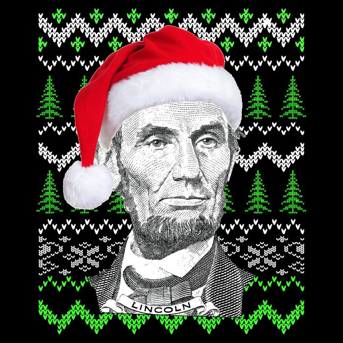 Abraham Lincoln Ugly Christmas Sweater USA-Made Doggie Bandana