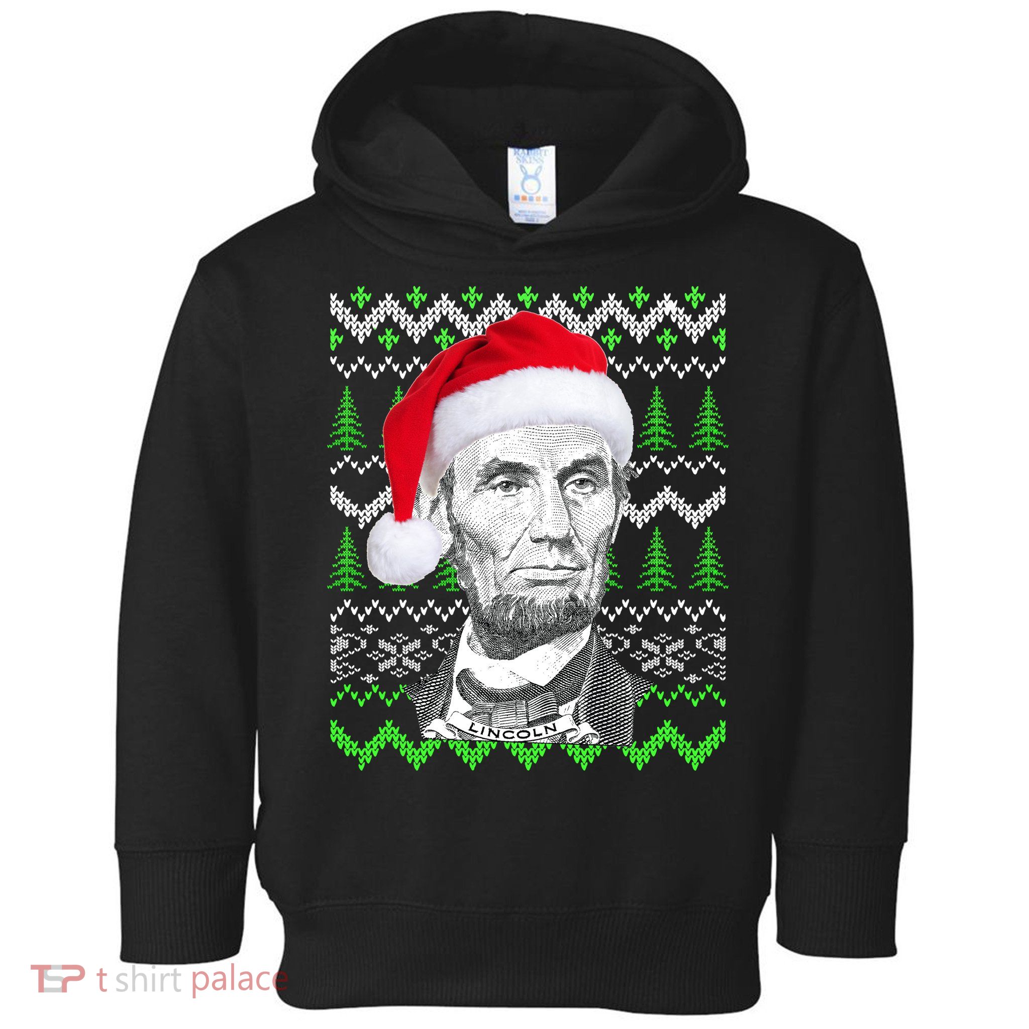 Abraham Lincoln Ugly Christmas Sweater Toddler Hoodie