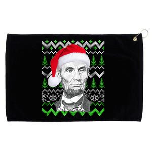 Abraham Lincoln Ugly Christmas Sweater Grommeted Golf Towel