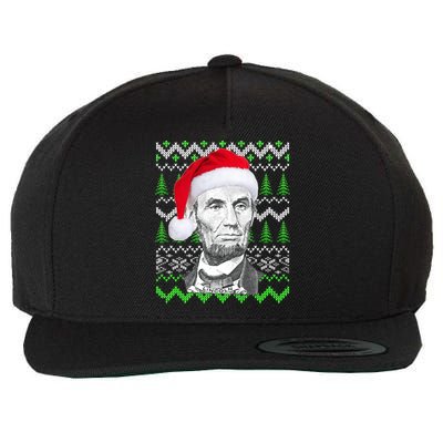 Abraham Lincoln Ugly Christmas Sweater Wool Snapback Cap