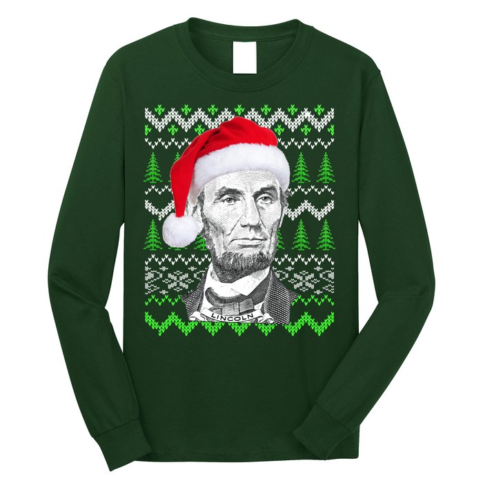 Abraham Lincoln Ugly Christmas Sweater Long Sleeve Shirt