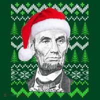 Abraham Lincoln Ugly Christmas Sweater Button